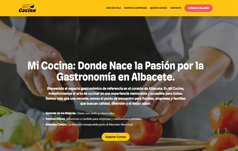 Diseño web para Mi Cocina Albacete